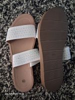 Sandalen mit Steinen weiss Groesse 39 neuwertig. 1x getragen