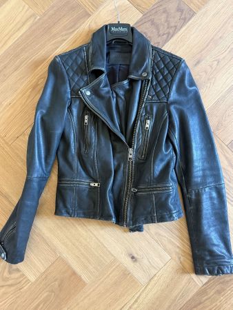 Damen Lederjacke AllSaints schwarz Grösse 38 - "used optic"