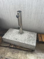Balkonsockel Schirmständer Granit Edelstahl