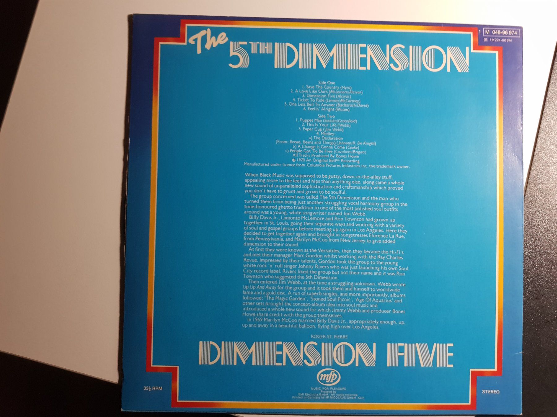 Dischi in vinile: LP: The 5th Dimension – Dimension Five - 1970 – Usato da Walterswil BE venduto da Lonitti 2