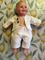 Puppenkleider 2-teilig, Jacke und Hose, Leinen (40 cm Puppe)