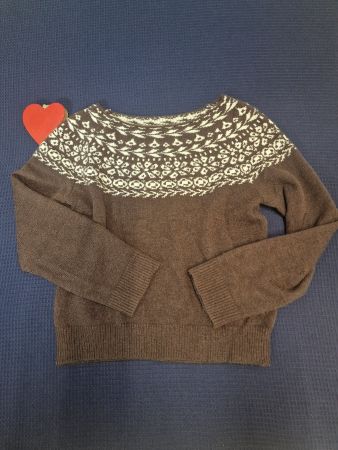 Damen Pullover braun mit Muster Gr S guter Zustand