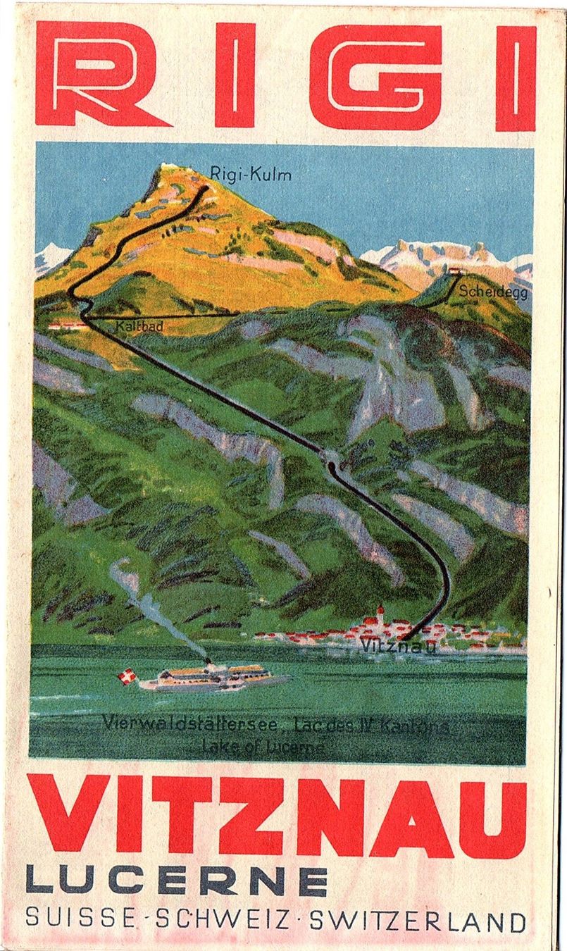 Documents: antike Broschüre Rigi Vitznau Schiffsfahrplan 1920er – D'occasion à Mörschwil par aik_x8mc 1