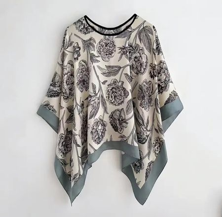 Tunika / Strandkleid / Poncho One Size Paisley