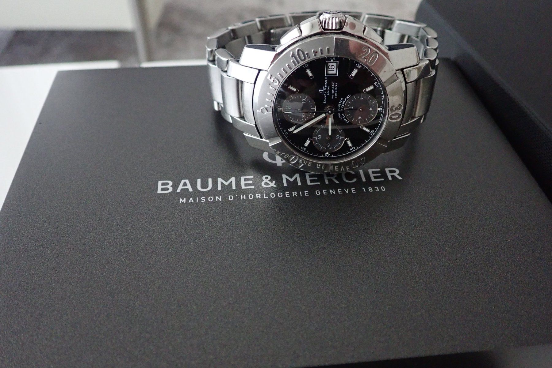 Baume & Mercier Montres: BAUME &MERCIER AUTOMATIC CHRONOGRAPH,CHRONOMETER  200METER. – D'occasion à Wohlen AG par superwatchesteam 6