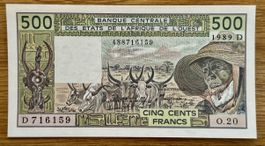 500 Francs Mali 1989!!! UNC!!!