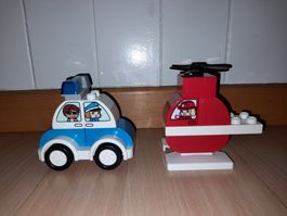 Lego Duplo Feuerwehrhubschrauber und Polizeiauto 10957