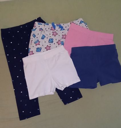 4 Mädchen Shorts und 1 halblange Leggings Set, Gr. 116