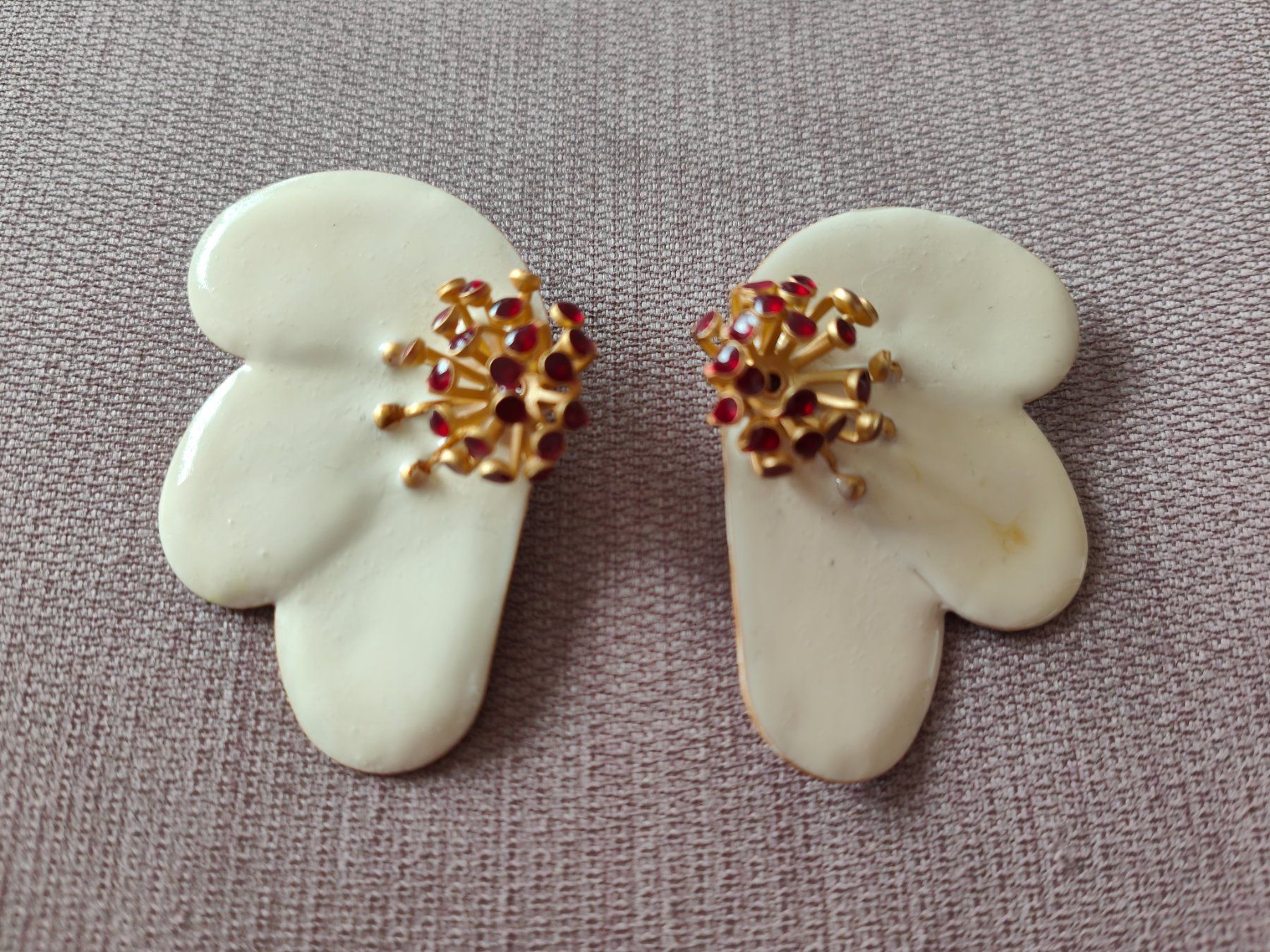 Orecchini pendenti & Orecchini a lobo: Statement-Ohrstecker Blumen, Modeschmuck – Usato da Thun venduto da flower0211