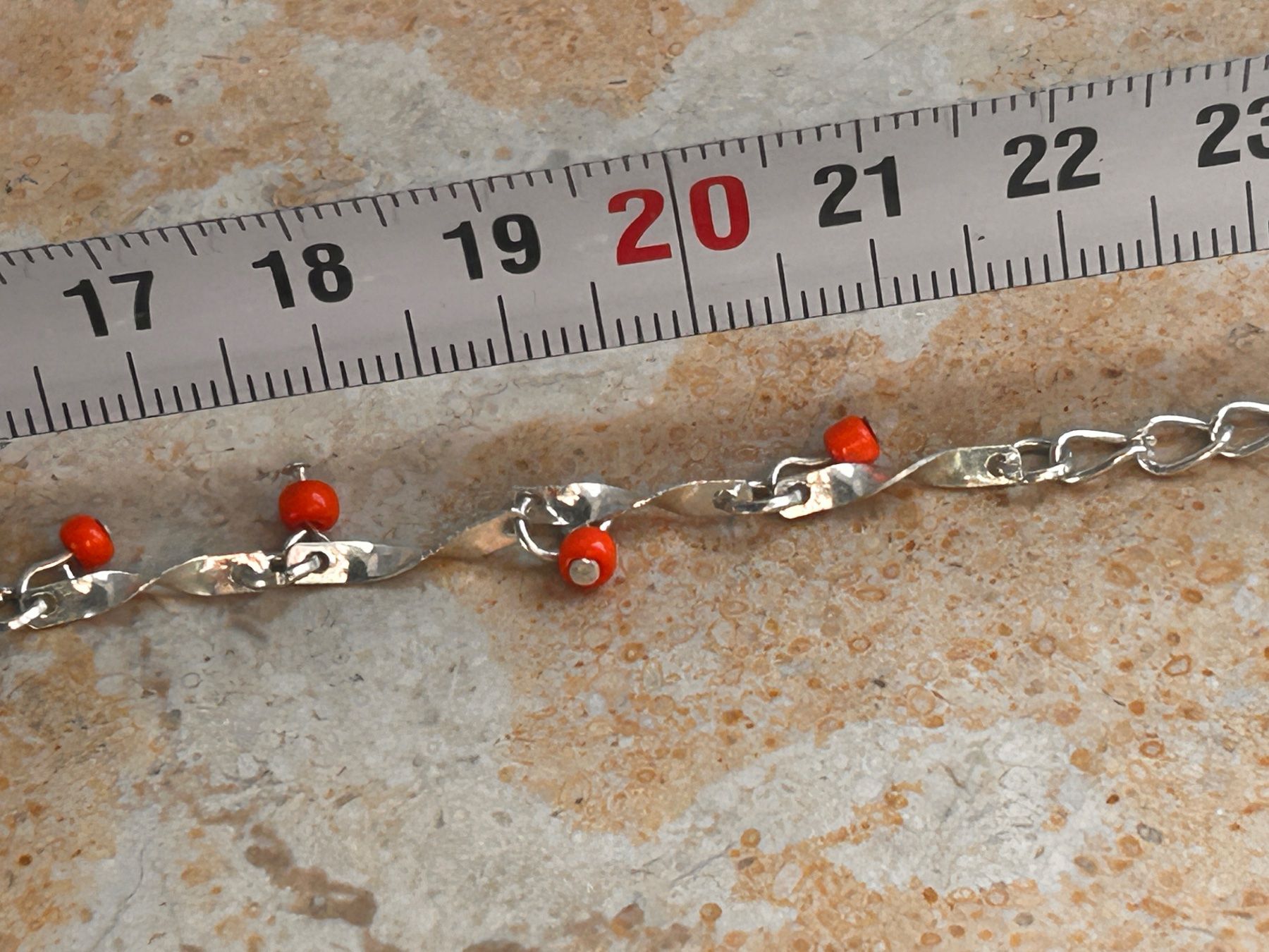 Catenine: Fusskette orange-silber (21-28cm) – Usato da Dittingen venduto da Bellevista 3