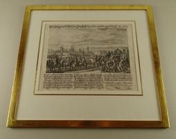 ZÜRICH BELAGERUNG VON 1354, KUPFERSTICH 1734