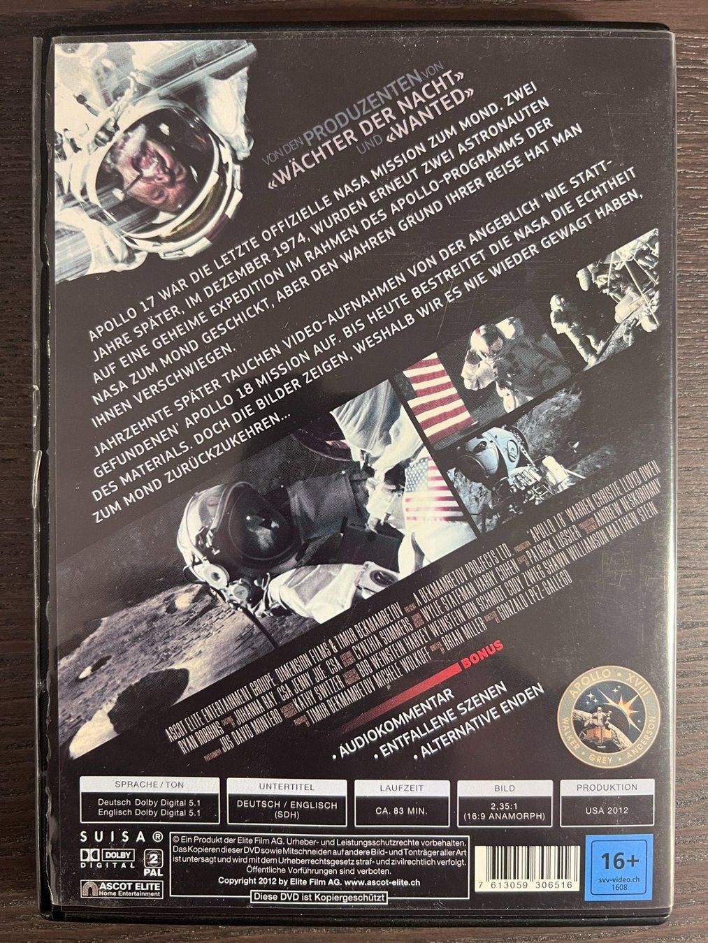 Tutti i DVDs: Apollo 18 – Usato da Zürich venduto da FilmFreunde 1
