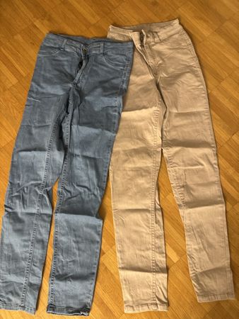 Calzedonia Damen Hose Grösse S hellblau & beige
