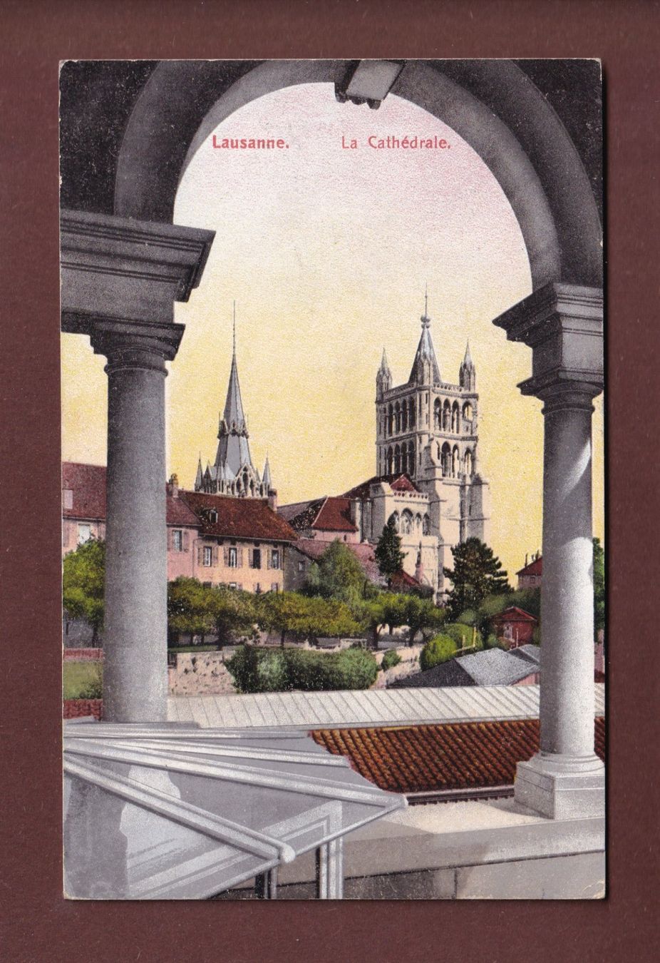 Cartoline postali: LAUSANNE - La Cathédrale - 1909 – Usato da Pully venduto da nicecards-shop