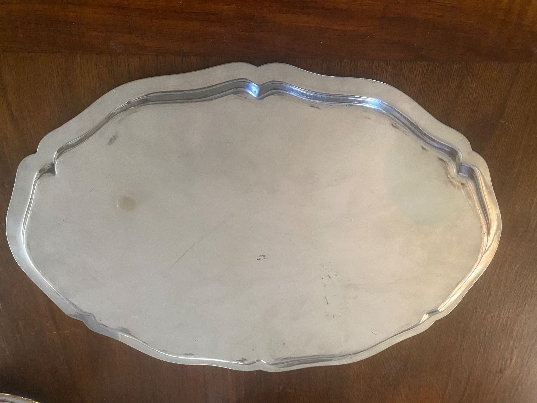Tablet PC: Antike Versilberte Serviertablett 44 cm( Moser, Bern) – Usato da Baden venduto da swiss-alps 2