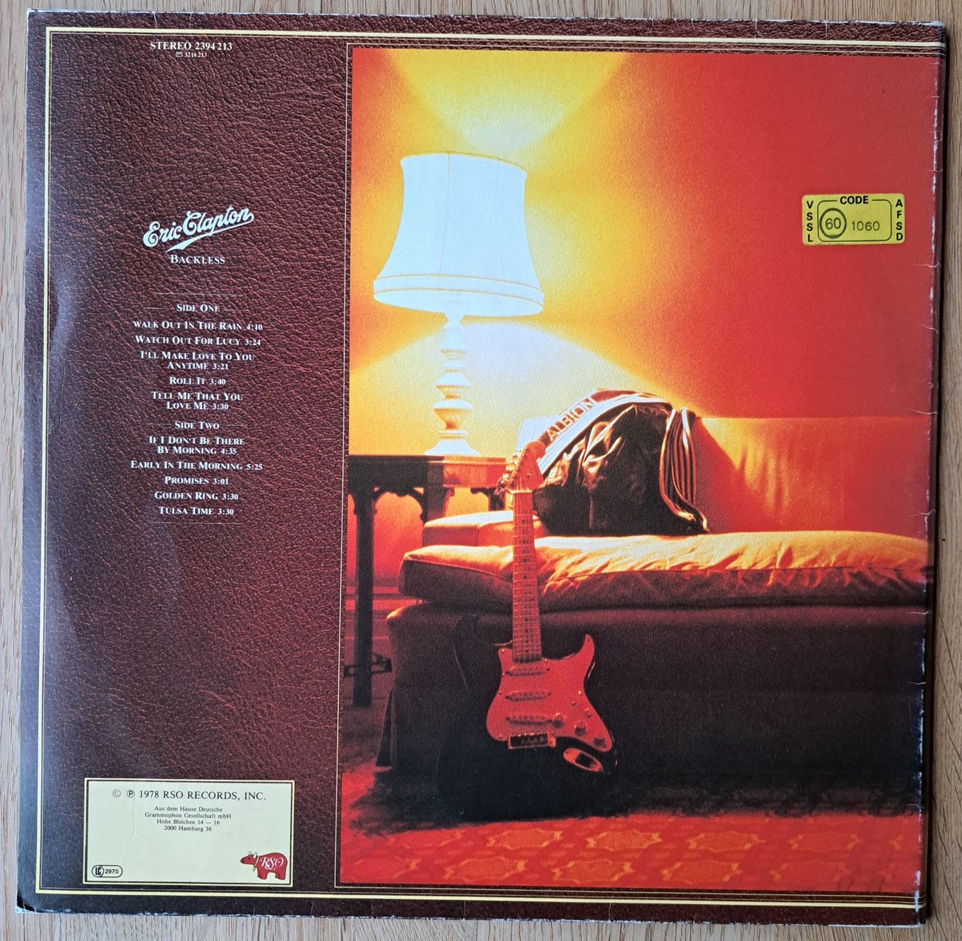 Dischi in vinile: Eric Clapton - Backless – Usato da Meggen venduto da Ricardokoch 1