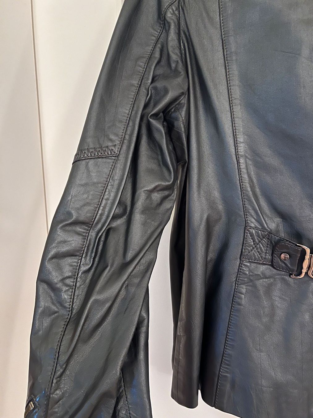 Giacche: Damen Echter Lederjacke, anthrazit, Gr L – Usato da Wallisellen venduto da kar_6vlq 6