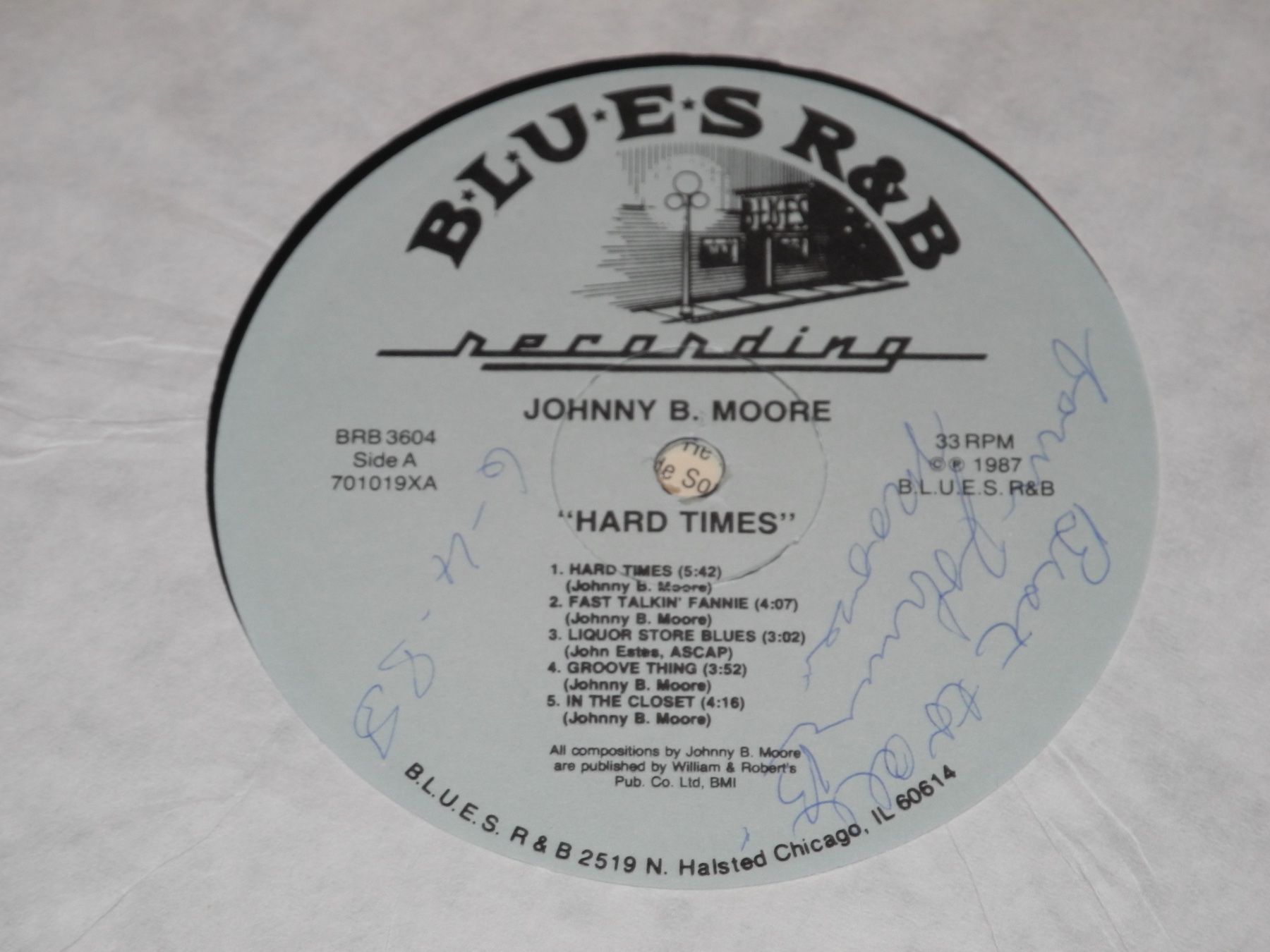 Schallplatten: JOHNNY B: MOORE: HARD TIMES - BLURES R&B – Neu (gemäss Beschreibung) aus Fahrwangen von Swirl2 2