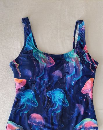 Neuer Badeanzug einteilig mit Quallen - Grösse XL / 44