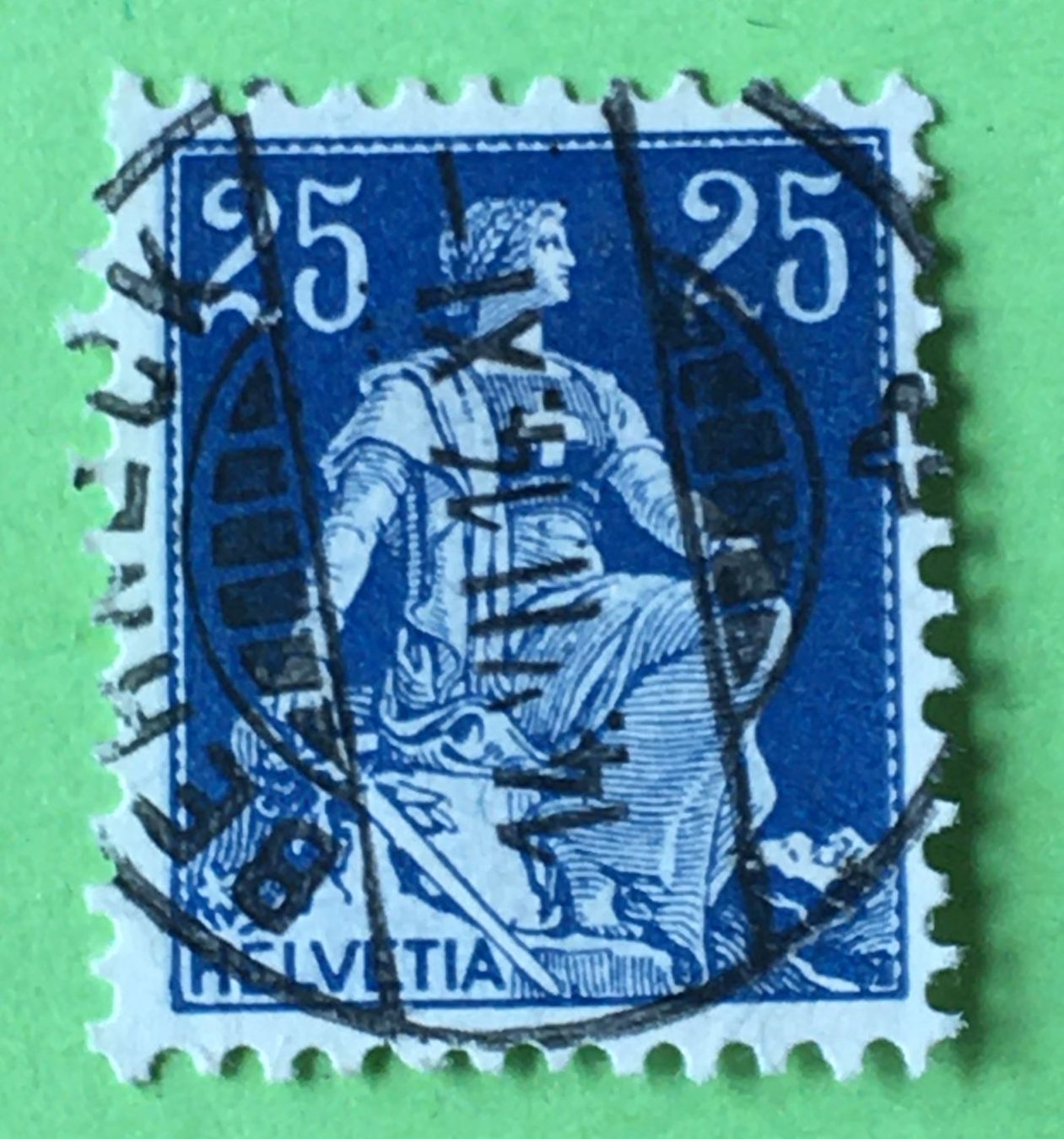 Tutti i francobolli: Helvetia mit Schwert  mit Stempel     – Usato da Aarau venduto da Billa007