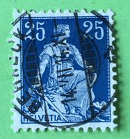 Helvetia mit Schwert  mit Stempel    