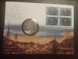 Numisbrief Silbermedaille 2000 Jahre Zürich