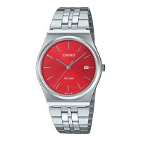 ⌚Unisex Uhr ®CASIO Elegant Edelstahl Rot 35mm Datum 5ATM NEU