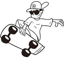 🛹Dekorativer WANDAUFKLEBER «SKATER» für coole Wohnakzente⚡