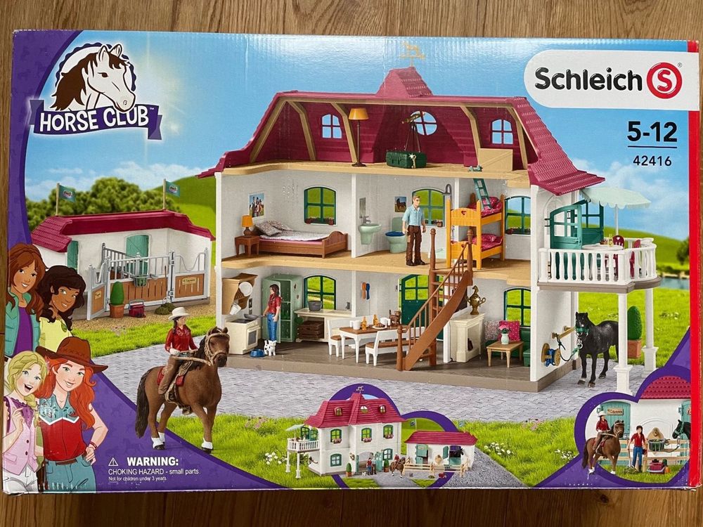 Schleich Horse Club Haus mit Stall und Pferden Kaufen auf Ricardo