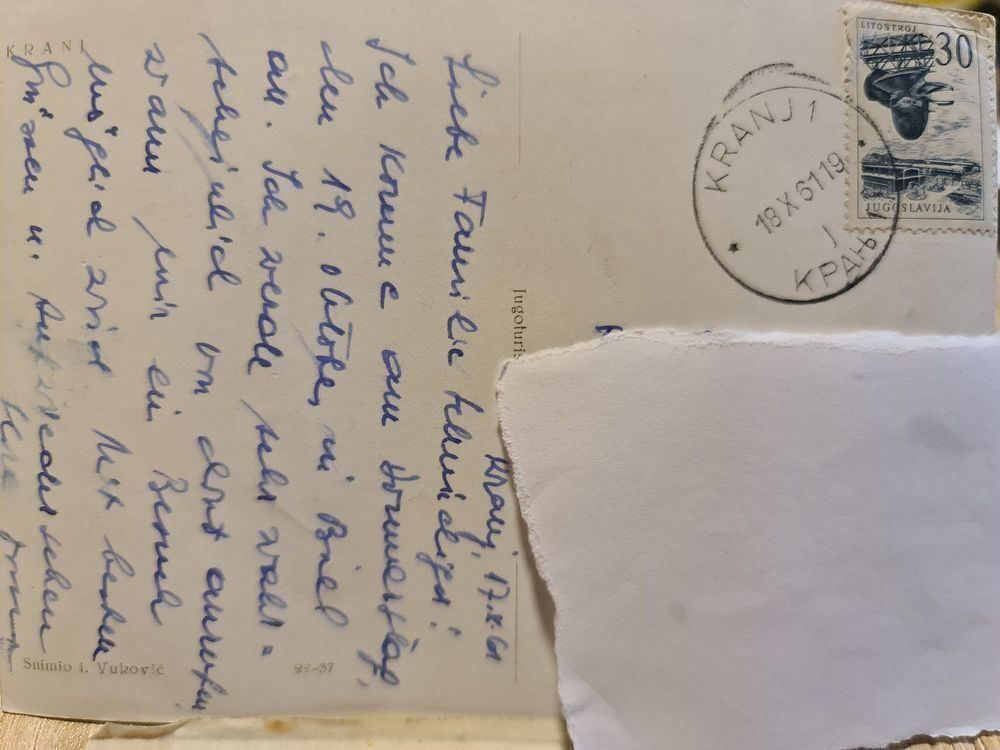 Cartoline postali: Ansichtskarte Kranj "Jugoslavia" – Usato da Dintikon venduto da Vexi 1