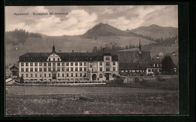Cartoline postali: AK Appenzell, Kollegium St. Antonius – Usato da Berlin venduto da bartko-reher
