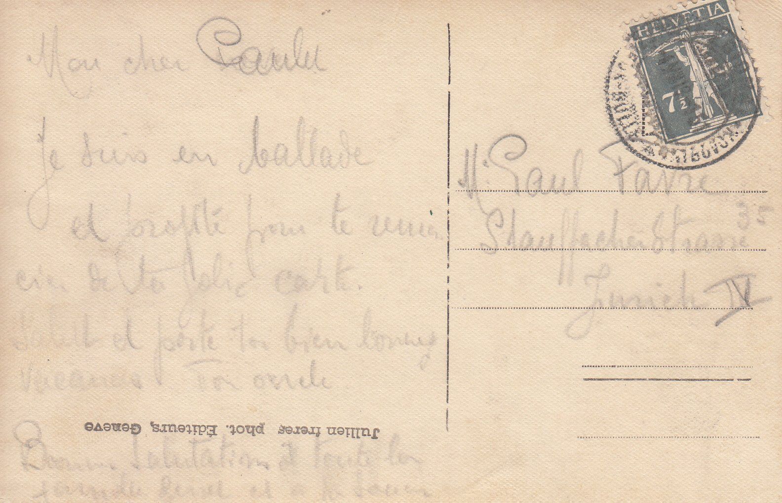 Cartoline postali: Gruyères 1919 – Usato da Bürglen TG venduto da StampGraf 1