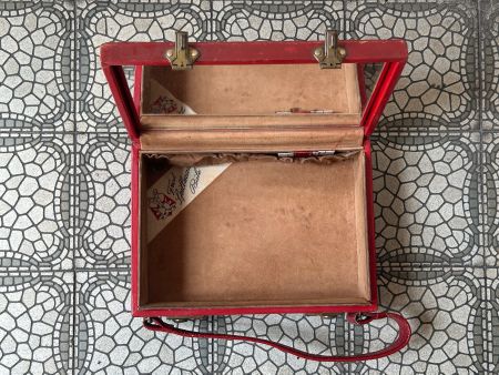 Roter Leder Koffer von Fred Spillmann