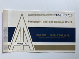 Air Anglia Passenger Ticket 1970,s