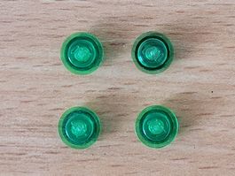 Lego - Pièces détachées - 4x Ronde vert-transparent