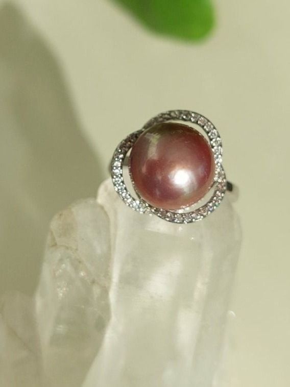 Perle (finte): Traumhaftelila Echte Edison Süsswasserperle Ring – Nuovo (secondo la descrizione) da St. Gallen venduto da Ammora 5