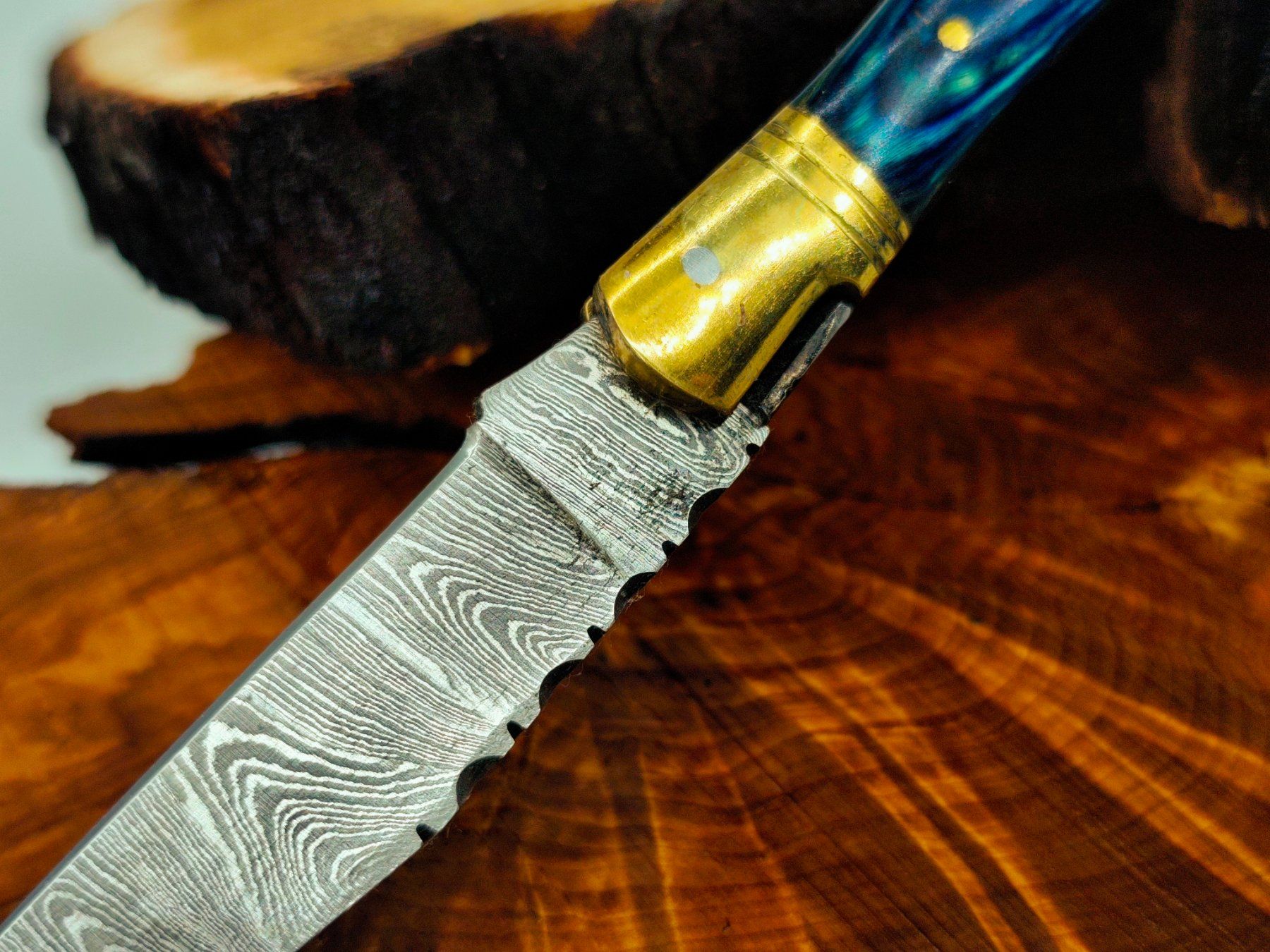 Accessori: Laguiole Damast Messer Klappmesser echtes Damastmesser – Nuovo e nell'imballaggio originale da Arlesheim venduto da Premius_1 4