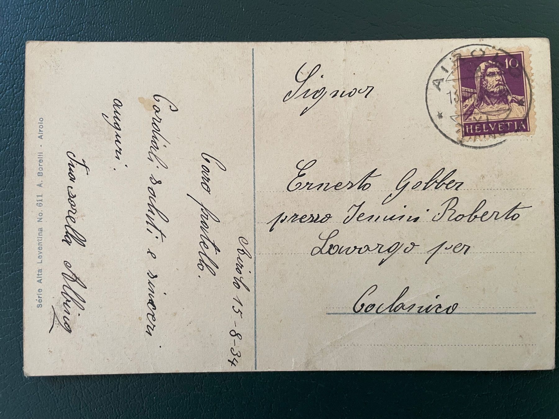 Cartoline postali: Airolo 1934 – Usato da Faido venduto da Luca555 1