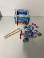 Magnetisches Angelspiel Meeresmotive Holz 2 Ruten