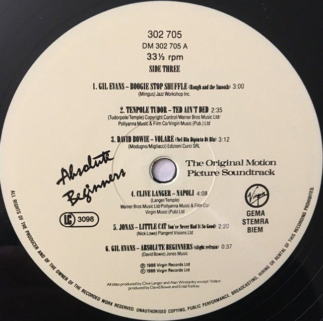 Schallplatten: Absolute Beginners - Soundtrack (LP) – Gebraucht aus Grüningen von azulgrisvinyl 5