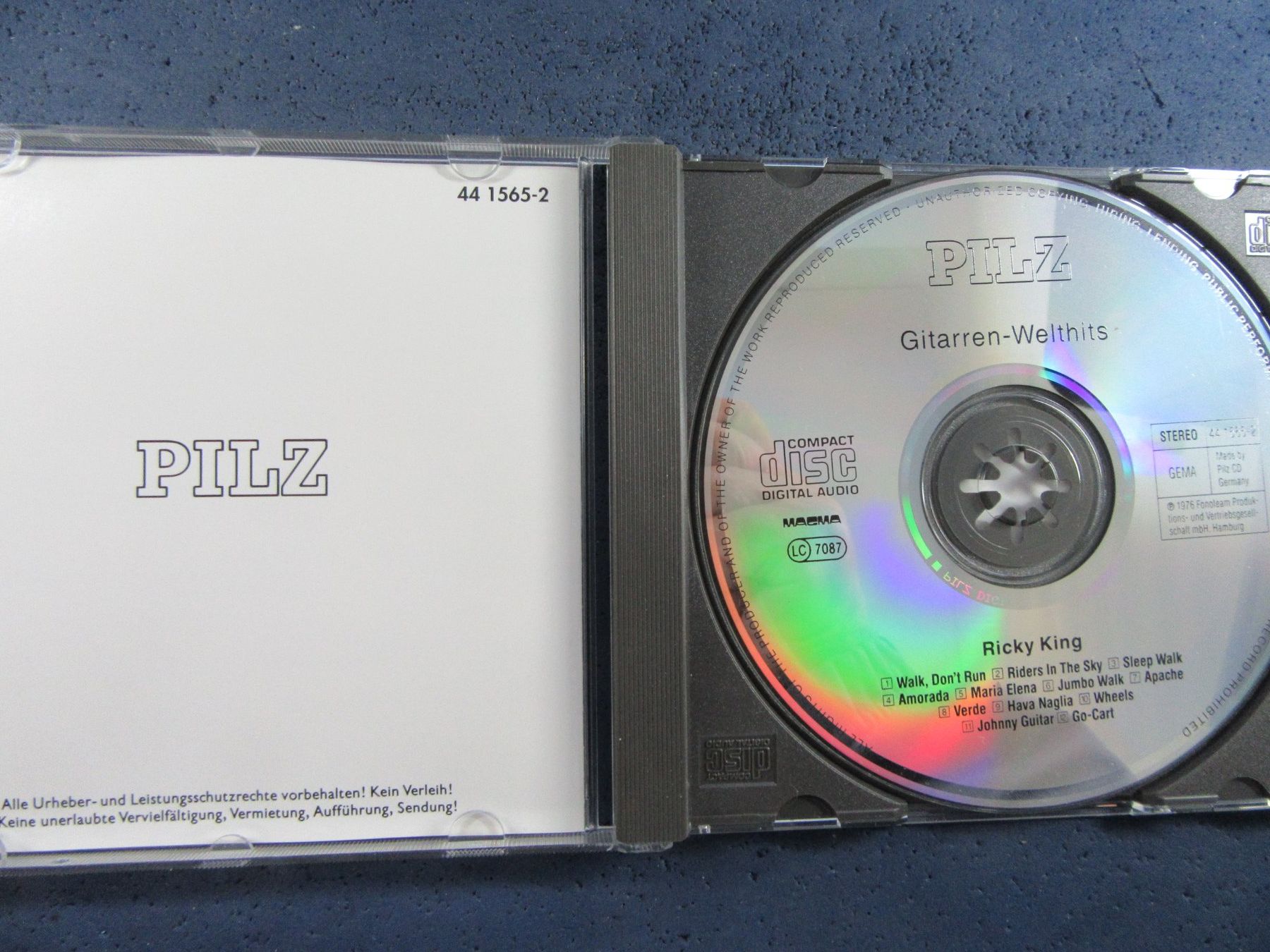 CD: RICKY KING CD " GITARREN-WELTHITS" VERDE,WHEELS,APACHE USW – Usato da Ettingen venduto da Hausi4711 2