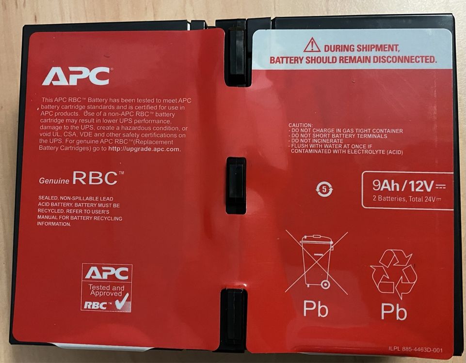Neue; APC RBC 9Ah/12V total 2 Battery 24V. (Art; 1101) (Neu (gemäss ...