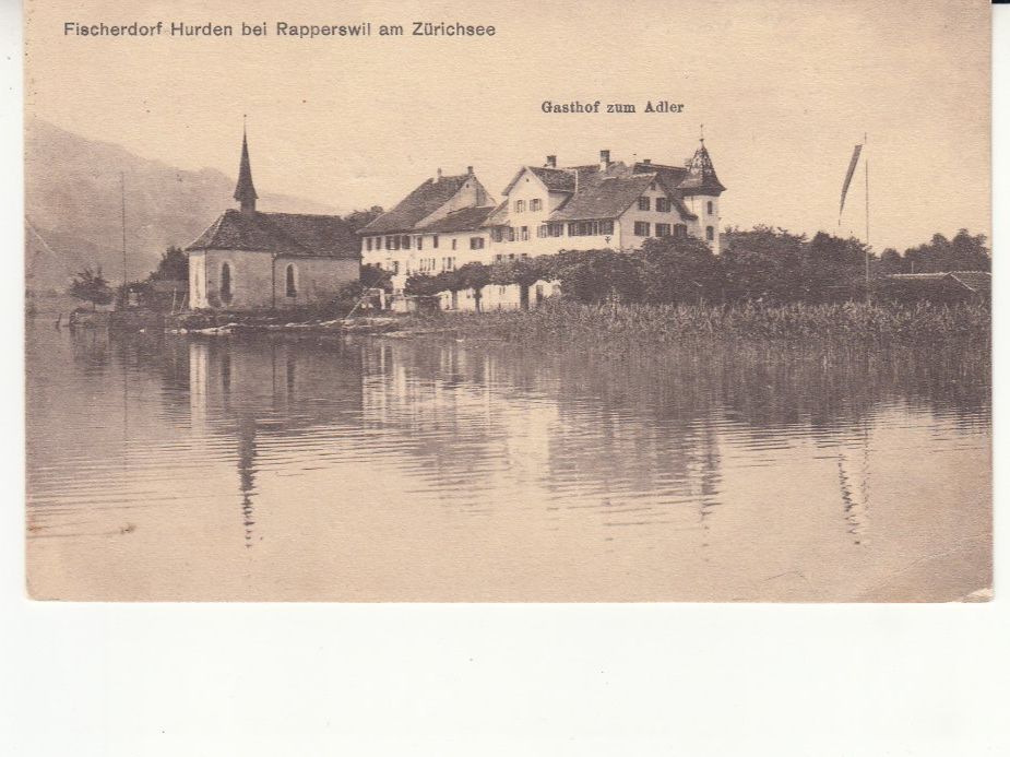 Cartoline postali: Hurden 1921, mit ST Hurden (Adler) – Usato da Bürglen TG venduto da StampGraf