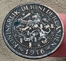 NIEDERLANDE 2 1/2 CENTS 1916