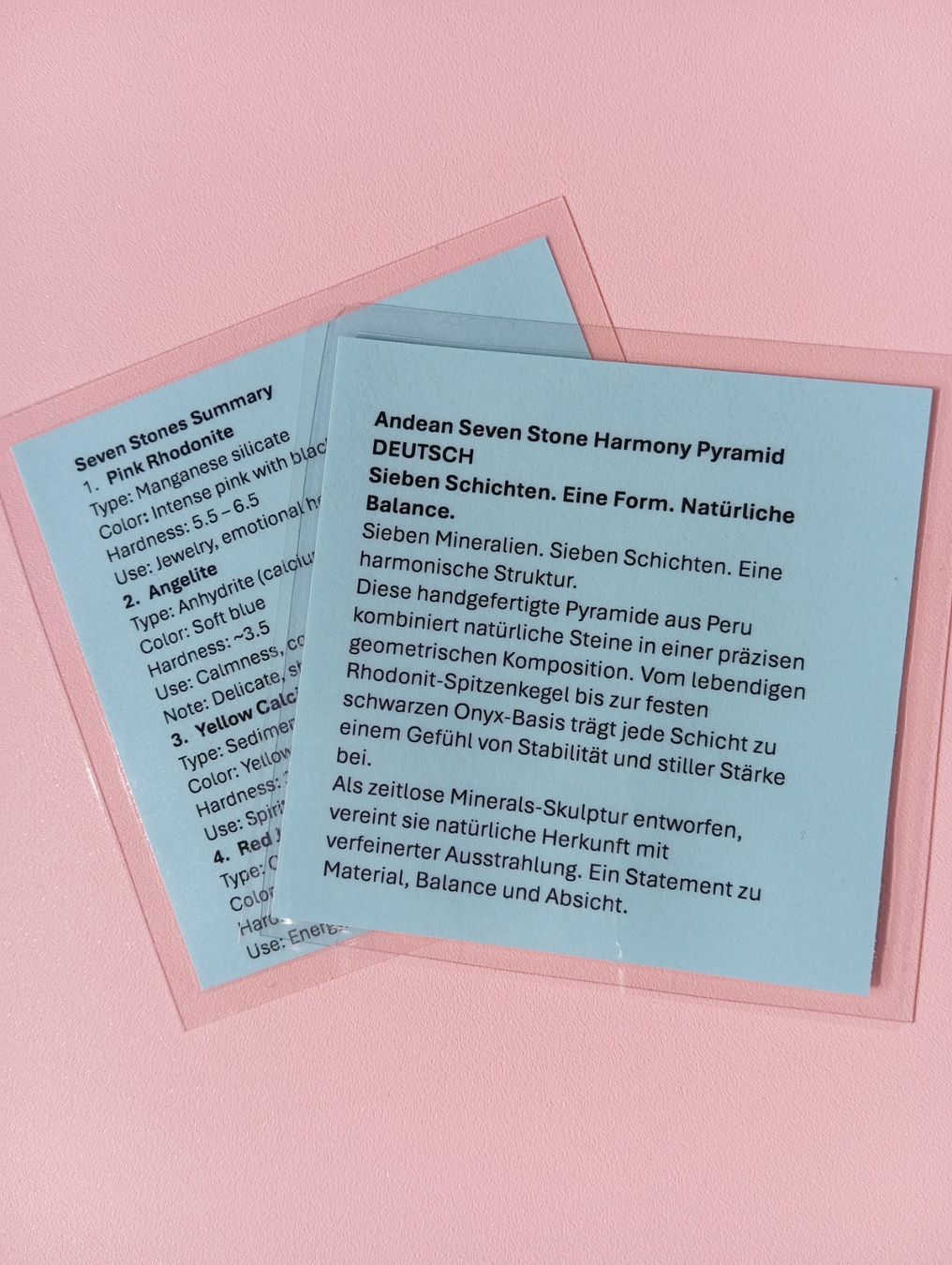 Alle Dekorationen: Geschenkidee, Anden 7 Steine Harmony  Pyramide, – Neu und originalverpackt aus Bern von Ethelcarrion 2
