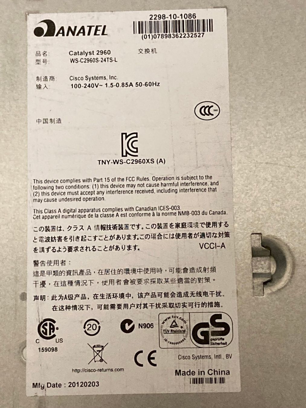 Cisco Hub & Switch: Cisco Catalyst 2960-S Switch – Usato da Wettingen venduto da Schabernack_sam 9