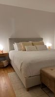 Lit IKEA DUNVIK 160x200 avec matelas + topper