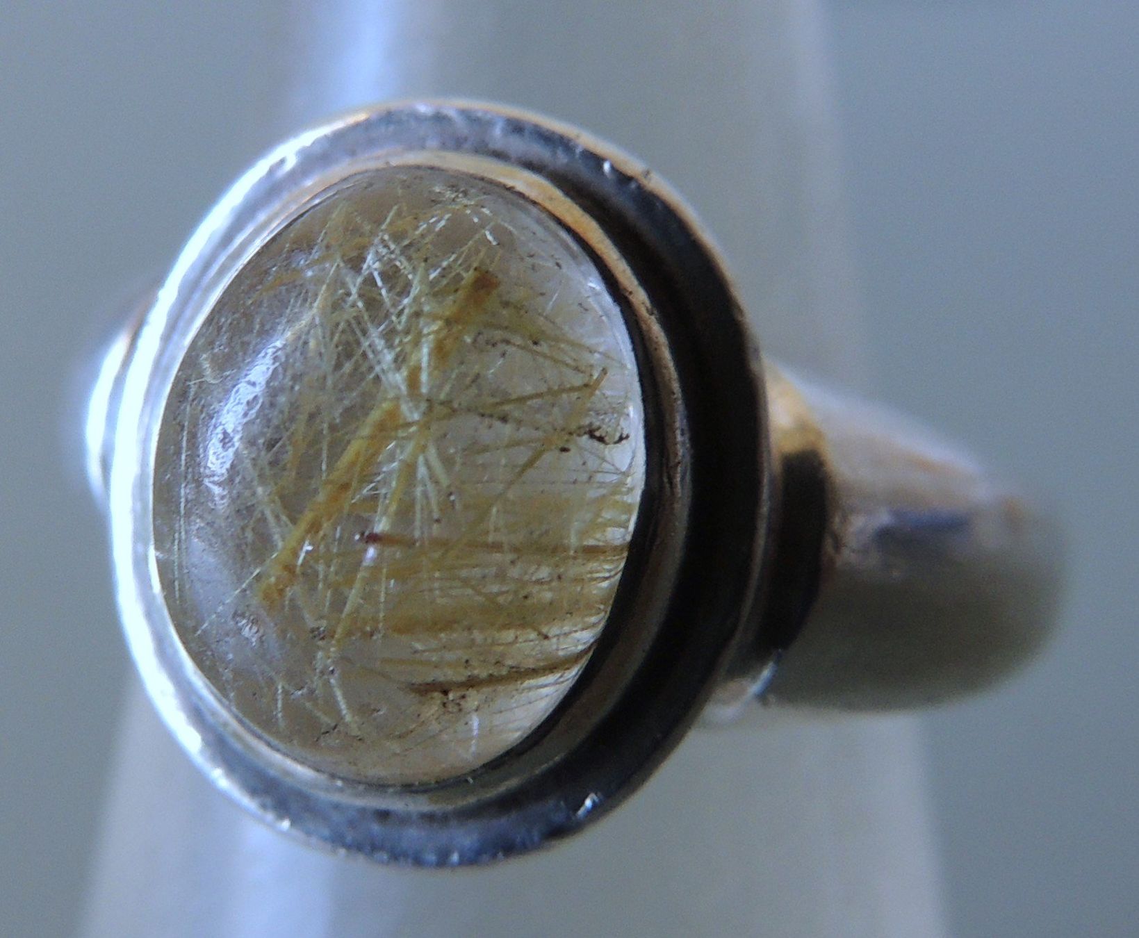 Anelli: Silber 925 Rutilquarz Fingerring Gr. 53 – Usato da Waldenburg venduto da schaller707 1