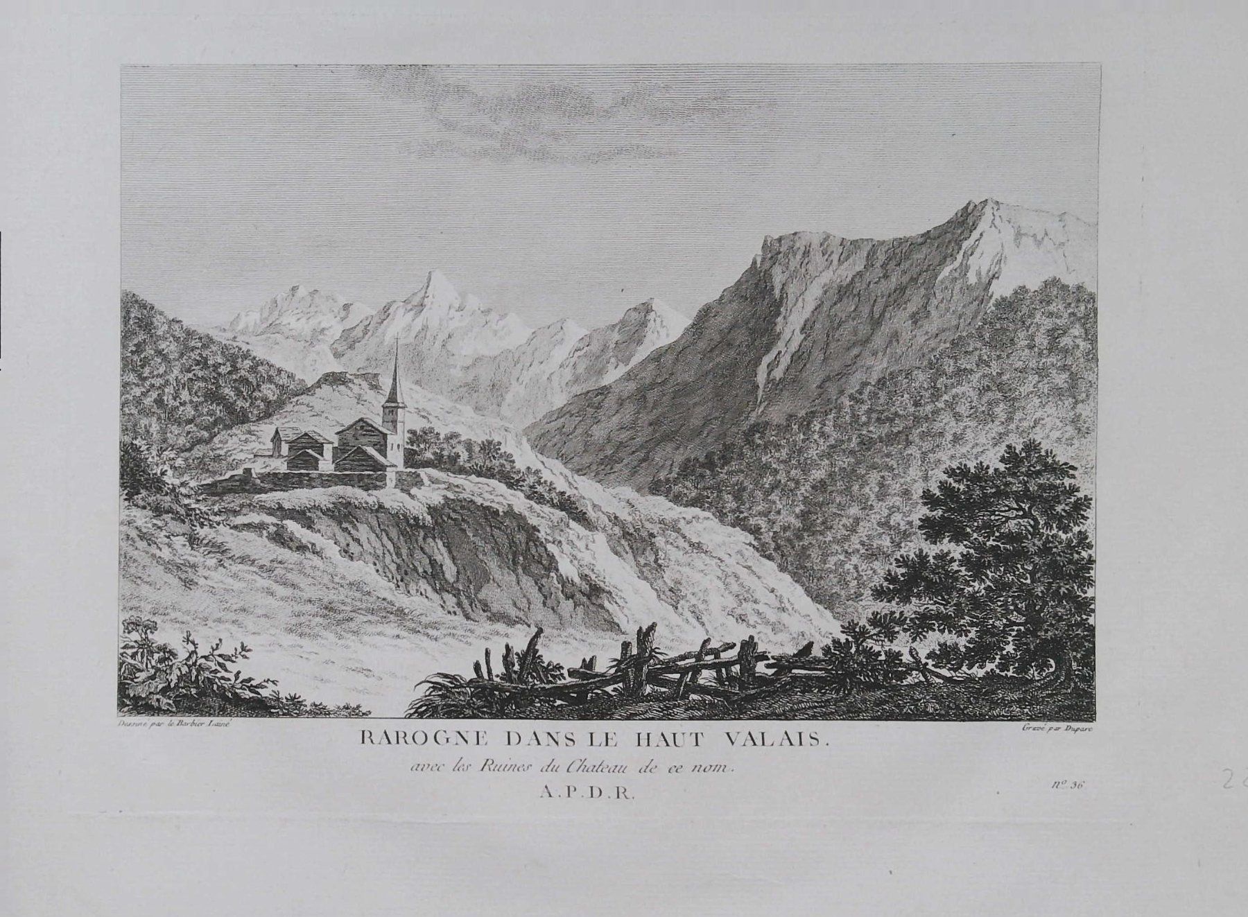 Gravures: Raron Originalkupferstich 1780 – D'occasion à Rafz par Helvet32