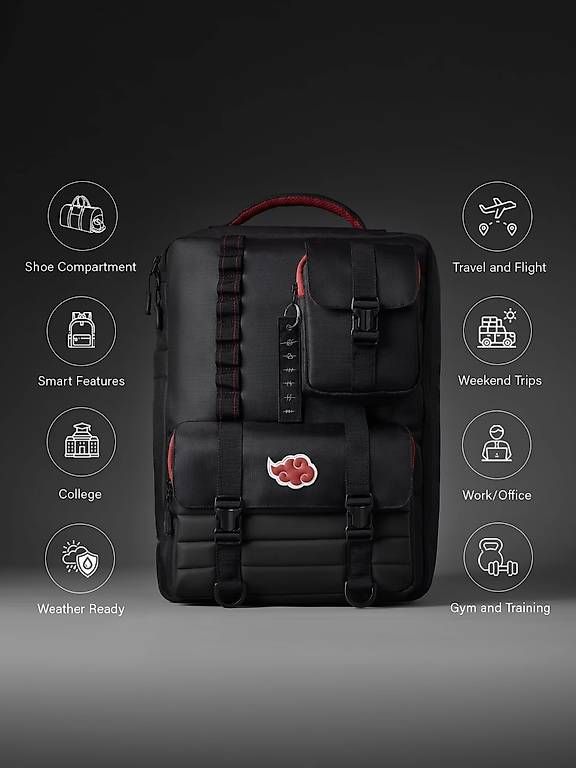 Rucksäcke: Naruto akatsuki rucksack schwarz rot wasserabweisend – Gebraucht aus Wallenwil von SagShi 3